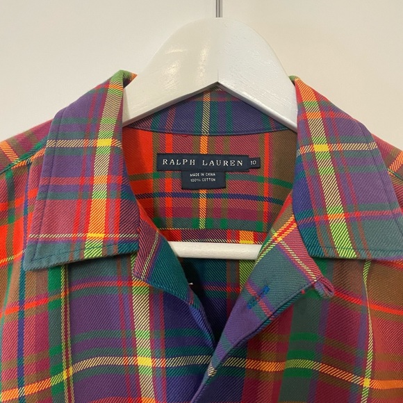 Ralph Lauren plaid shirt with leather elbows - Picture 3 of 8